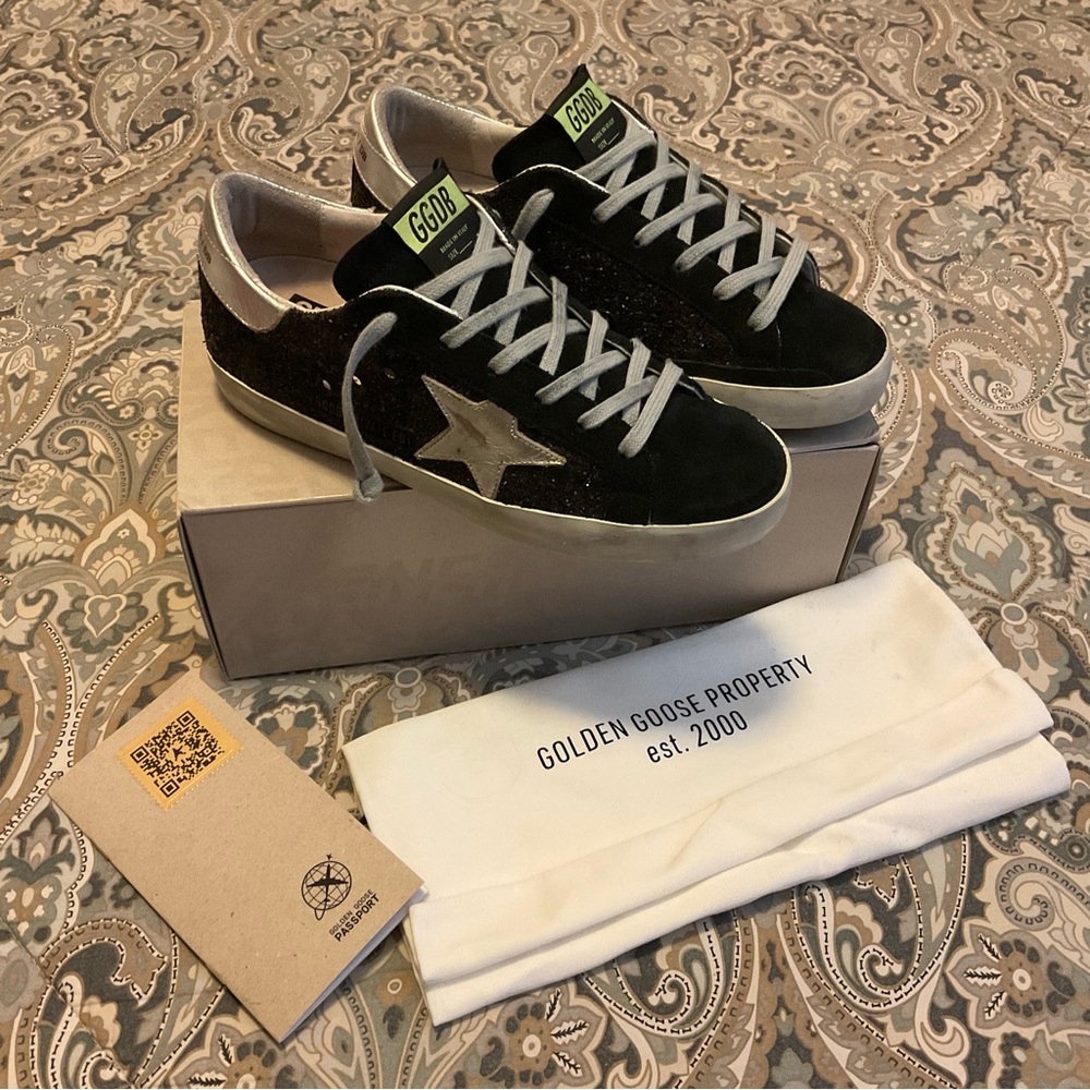 Mint RARE Golden Goose Super Star Private Edition Glitter Women’s Sz 38